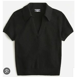 J.Crew cashmere collared short sleeve sweater